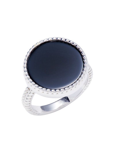 Shop Effy Eny Women's Sterling Silver & Onyx Signet Ring