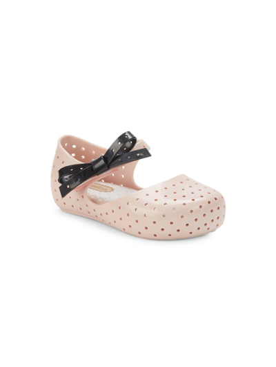 Shop Mini Melissa Little Girl's & Girl's Furadinha Bow Flats In Medium Pink