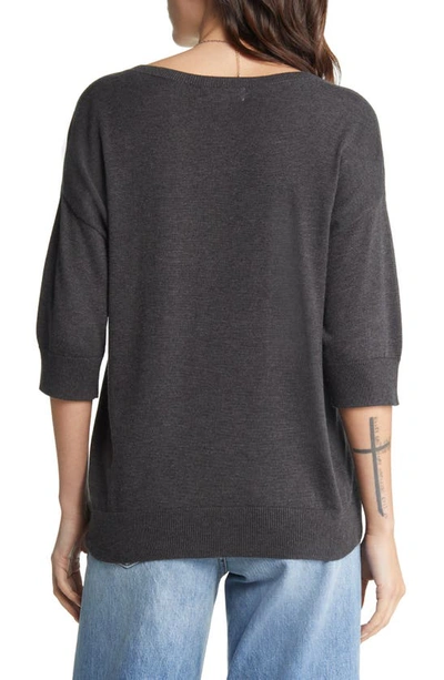Shop Treasure & Bond V-neck Sweater In Grey Dark Charcoal Heather