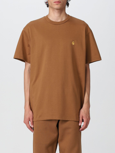 Shop Carhartt T-shirt  Wip Men In Brown