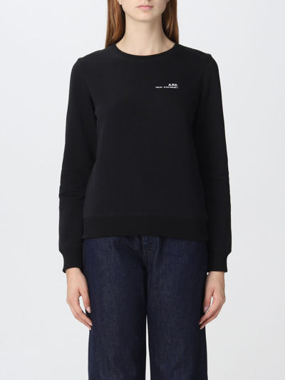 Shop Apc Sweatshirt A.p.c. Woman Color Black