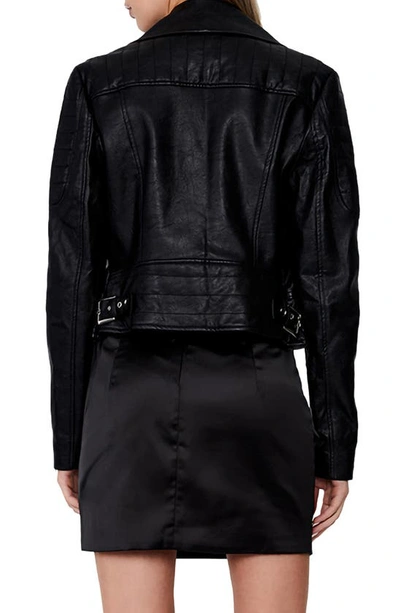 Shop Bardot Kora Faux Leather Moto Jacket In Black