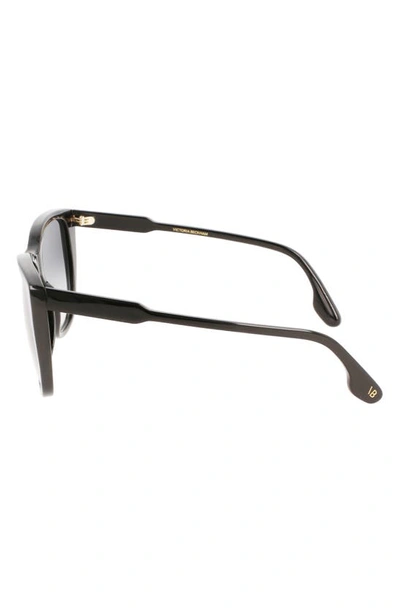 Shop Victoria Beckham 57mm Gradient Lens Cat Eye Sunglasses In Black
