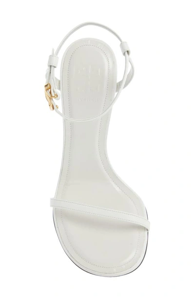 Shop Givenchy G-cube Ankle Strap Sandal In White/ Gold