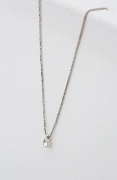 Shop Ted Baker Sininaa Crystal Pendant Necklace In Silver Tone Clear Crystal