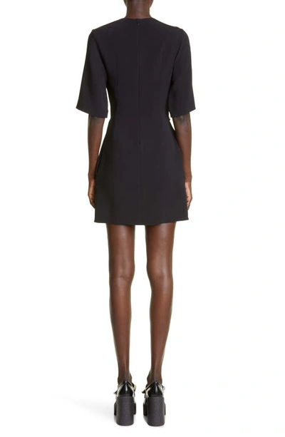 Shop Stella Mccartney Chain Detail Short Sleeve Minidress In 1000 Black
