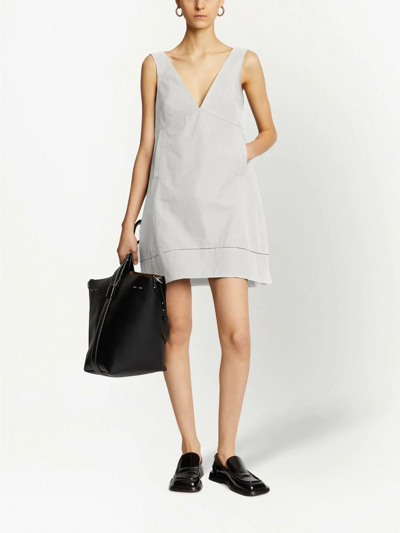 Shop Proenza Schouler White Label V-neck Sleeveless Mini Dress In Weiss