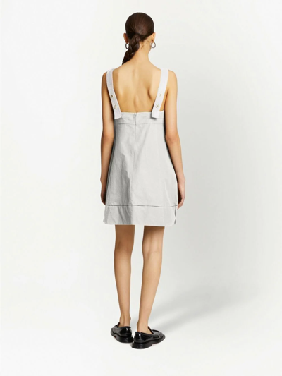 Shop Proenza Schouler White Label V-neck Sleeveless Mini Dress In Weiss
