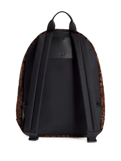 Shop Ami Alexandre Mattiussi Leopard-print Zipped Backpack In 202