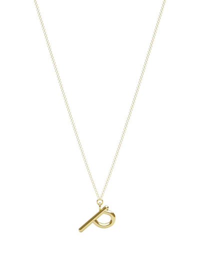 Shop The Alkemistry 18kt Yellow Gold Love Letter P Necklace