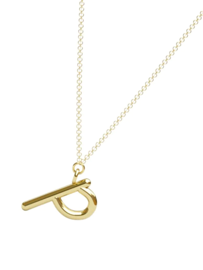 Shop The Alkemistry 18kt Yellow Gold Love Letter P Necklace