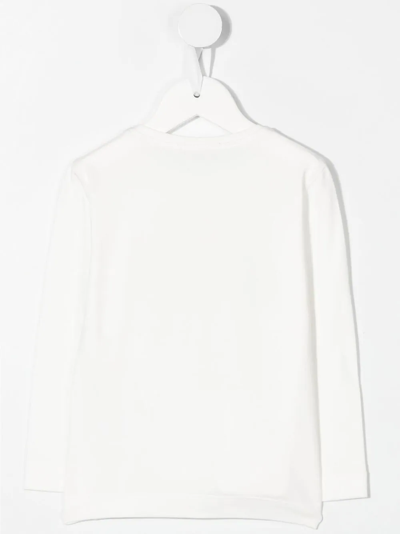 Shop Monnalisa Minnie-motif Rhinestone T-shirt In White