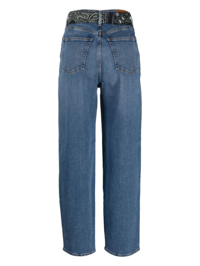 Shop Tommy Hilfiger Bandana-belt Straight Jeans In Blue