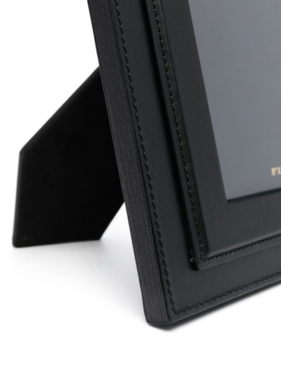 Shop Ralph Lauren Brennan Leather Photo Frame (5cm X 7cm ) In Black