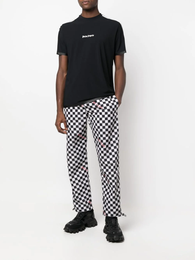 Palm Angels Damier-print Track Pants In Schwarz