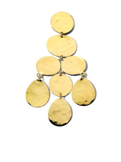 Shop Ippolita 18kt Yellow Gold Classico Crinkle Small Chandelier Earrings