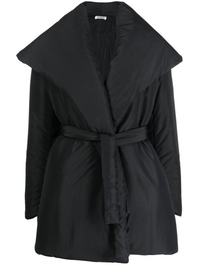 Shop There Was One Padded Wrap Coat In Black