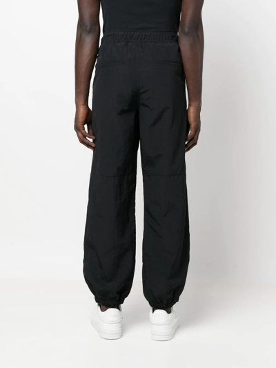Marcelo Burlon County Of Milan Drawstring-fastening Waistband Trousers In 1001 Black White