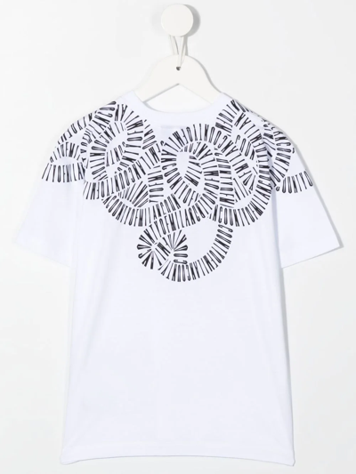 Shop Marcelo Burlon County Of Milan Logo-print Cotton T-shirt In Weiss