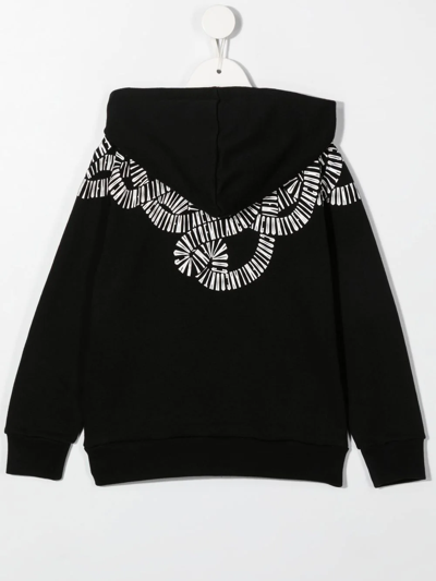 Shop Marcelo Burlon County Of Milan Logo-print Cotton Hoodie In Schwarz