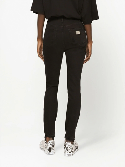 Dolce & Gabbana Audrey Jeans With Studs In Schwarz