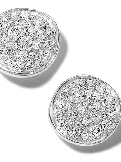 Shop Ippolita Stardust Mini Flower Disc Stud Earrings In Silber