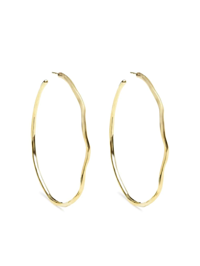 Shop Ippolita 18kt Extra Fine Yellow Gold Classico Squiggle Hoop Earrings