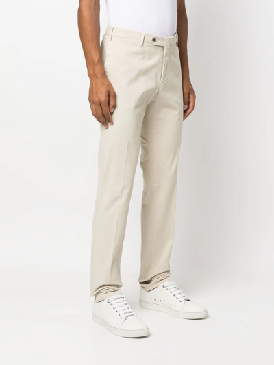 Pt Torino Straight-leg Chino Trousers In Nude