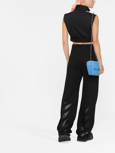 Palm Angels Logo-print Cropped Gilet In Black