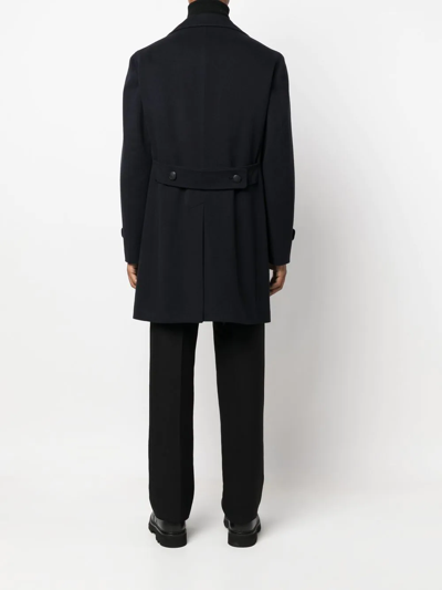 Tagliatore Single-breasted Tailored Coat In Blau