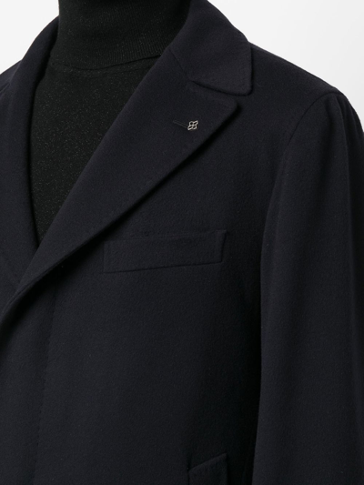 Tagliatore Single-breasted Tailored Coat In Blau