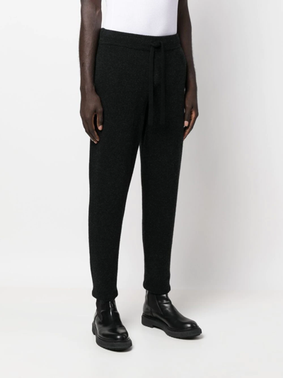 Shop Roberto Collina Drawstring Wool-cashmere Trousers In Schwarz