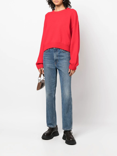 Shop Loulou Studio Bruzzi Wool-cashmere Jumper In Rot