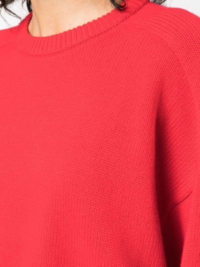 Loulou Studio Bruzzi Wool-cashmere Jumper In Rot