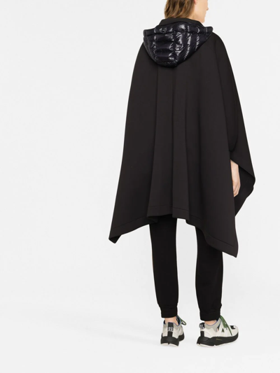 Herno Asymmetric Hooded Coat In Schwarz