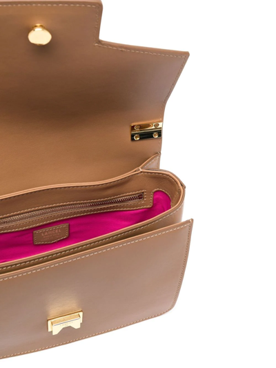 Lancel Logo-plaque Shoulder Bag In Nude