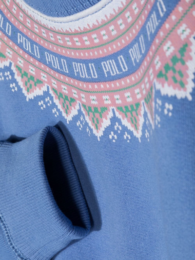 Shop Ralph Lauren Intarsia-knit Jumper In Blau