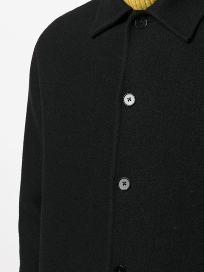 Shop Jil Sander Button-up Wool Shirt Jacket In Schwarz