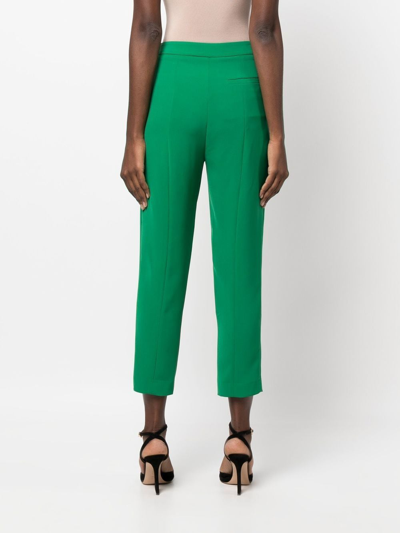 Blanca Vita Pratolina Cropped Straight-leg Trousers In Grün