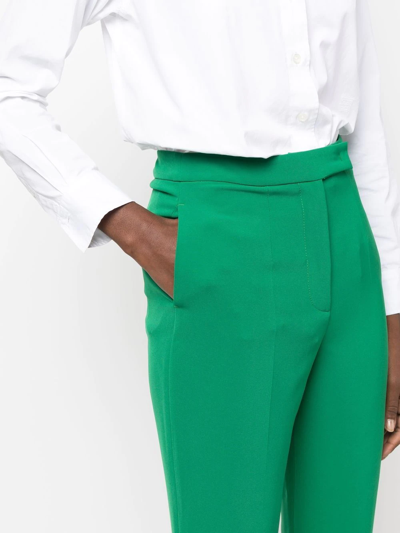 Blanca Vita Pratolina Cropped Straight-leg Trousers In Grün