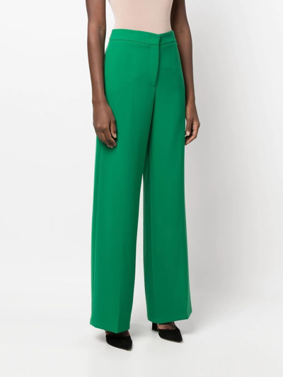 Shop Blanca Vita Primula Wide-leg Trousers In Grün