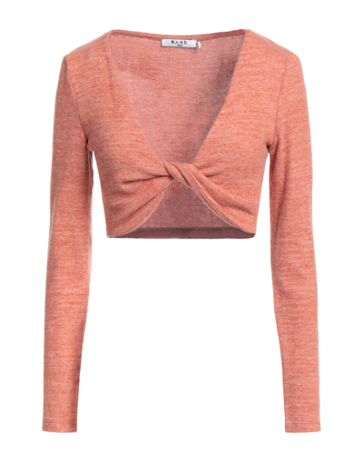 Shop Na-kd Woman Sweater Apricot Size M Viscose, Polyester, Elastane In Orange