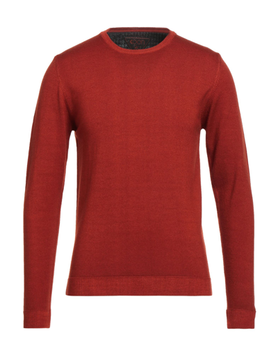 Shop Koon Man Sweater Rust Size L Merino Wool In Red