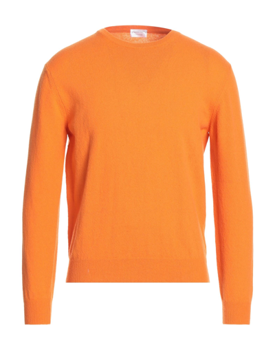 Shop Spadalonga Man Sweater Orange Size 42 Virgin Wool, Acrylic