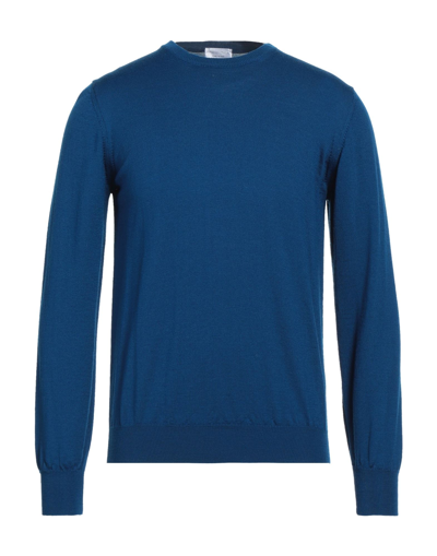 Shop Spadalonga Man Sweater Blue Size 40 Virgin Wool, Acrylic