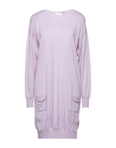 Shop Panicale Woman Sweater Lilac Size 8 Merino Wool In Purple