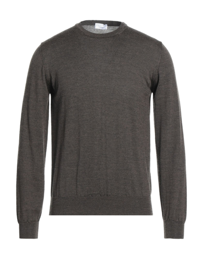 Shop Spadalonga Man Sweater Khaki Size 38 Virgin Wool, Acrylic In Beige