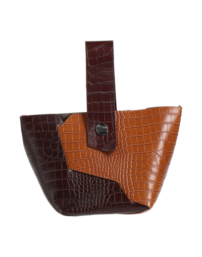 Shop Ab Asia Bellucci Handbags In Dark Brown