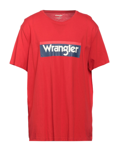 Shop Wrangler Man T-shirt Red Size 3xl Organic Cotton