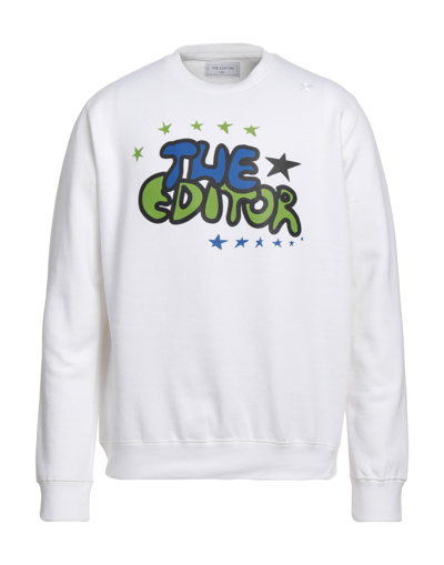 Shop The Editor Man Sweatshirt White Size Xl Cotton, Polyester